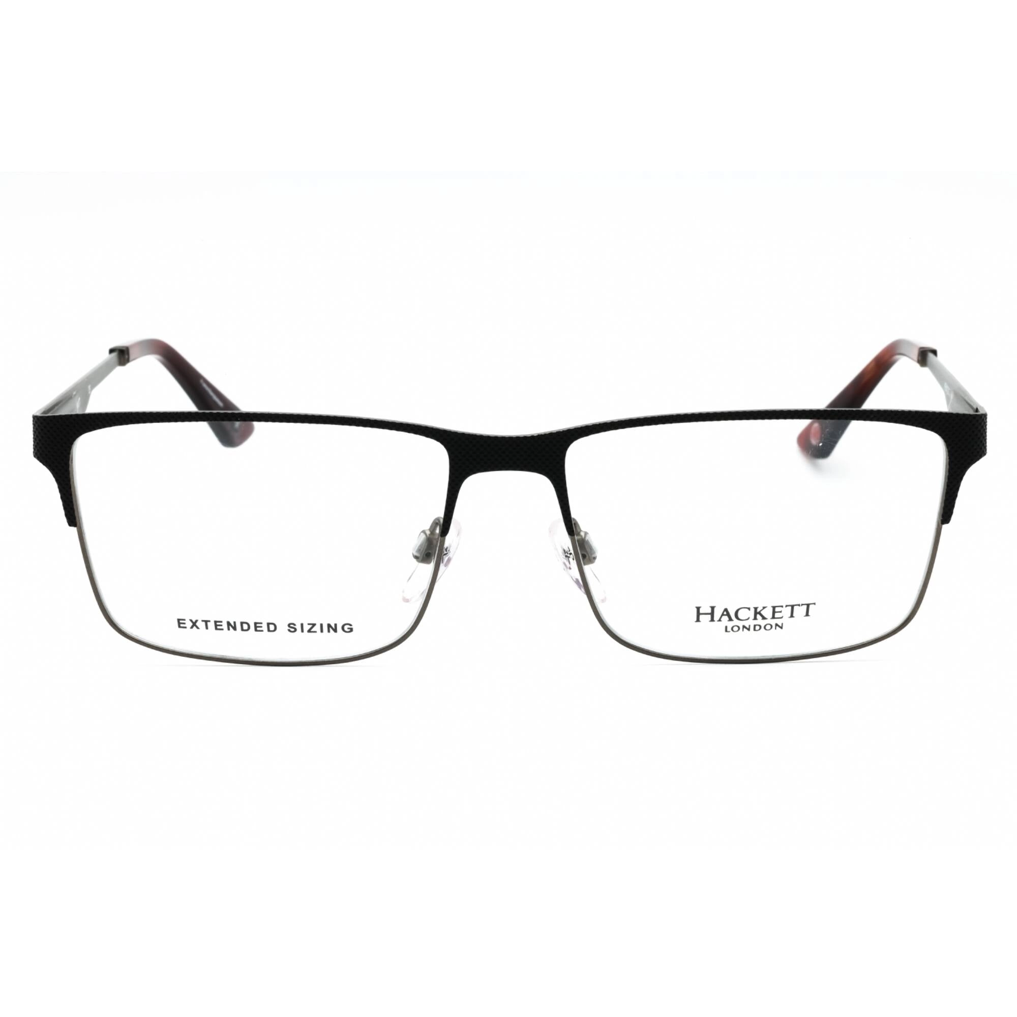 Hackett Men's Eyeglasses - Black Metal Full Rim Rectangular Shape Frame | HEK1216 02