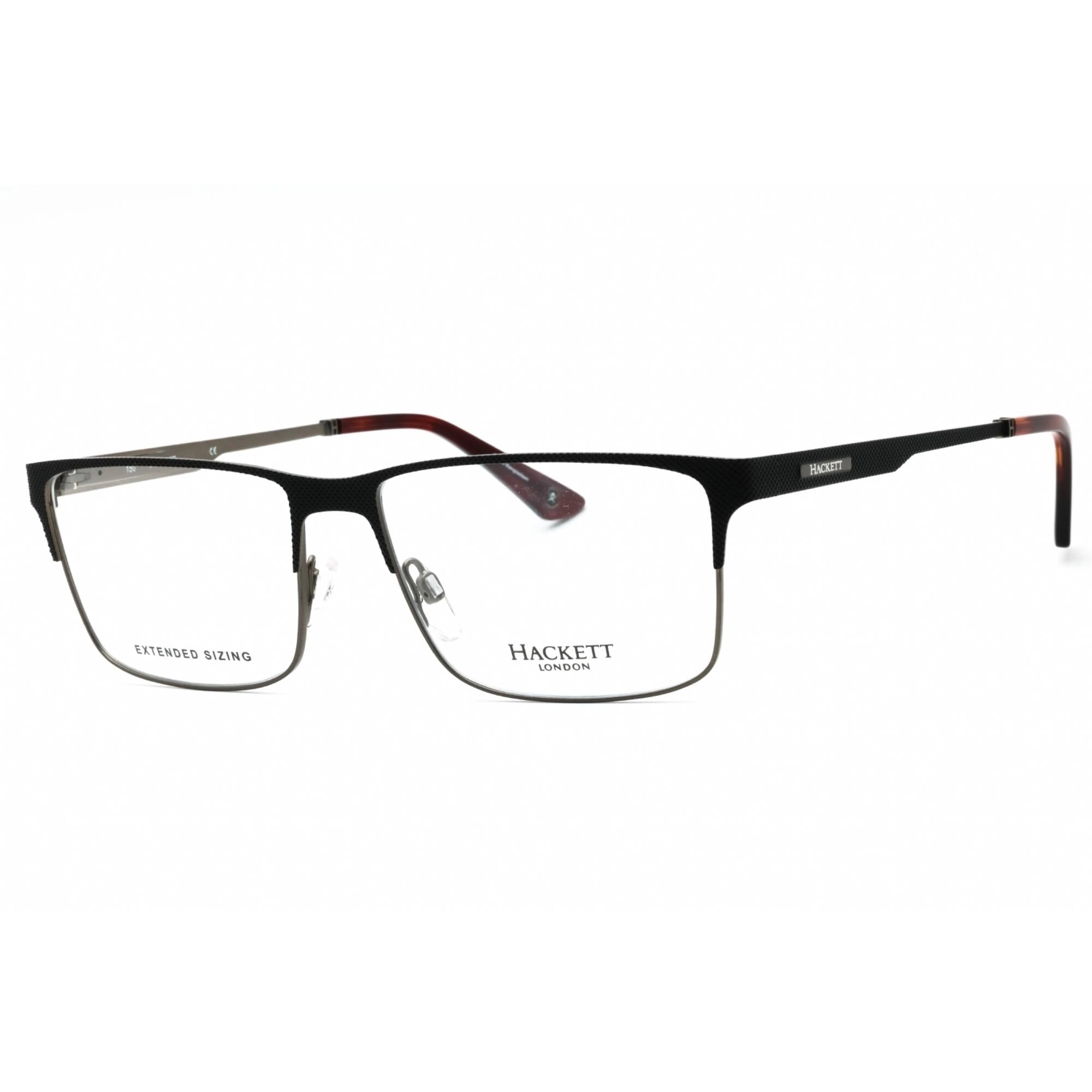 Hackett Men's Eyeglasses - Black Metal Full Rim Rectangular Shape Frame | HEK1216 02