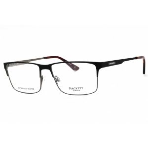 Hackett Men's Eyeglasses - Black Metal Full Rim Rectangular Shape Frame | HEK1216 02