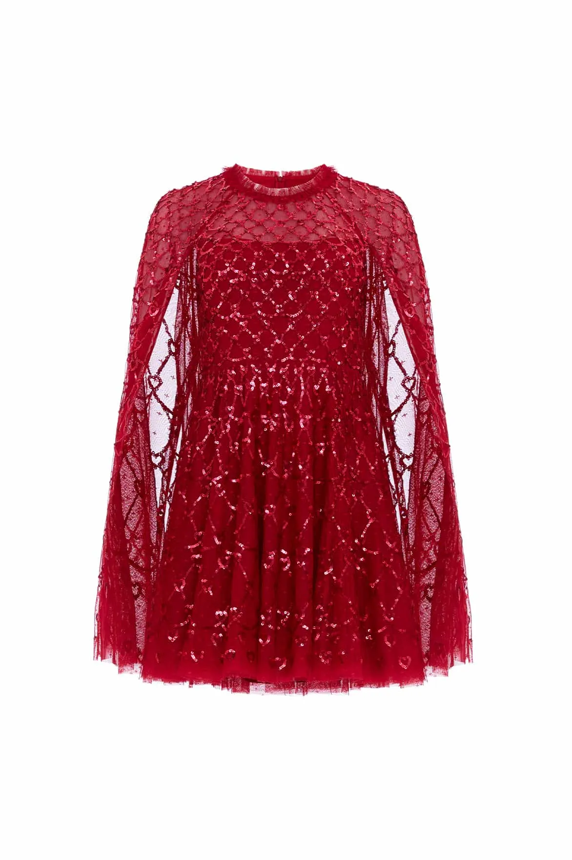 Heart Lattice Micro Mini Dress