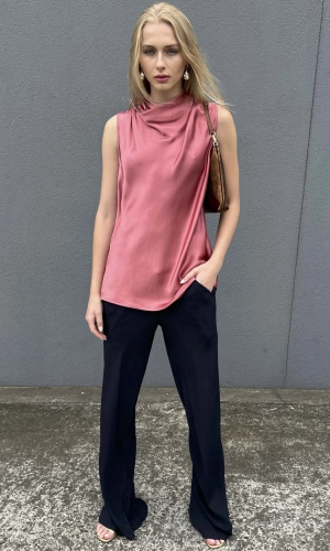 Hoss Solange Cowl Neck Top -Light Rose