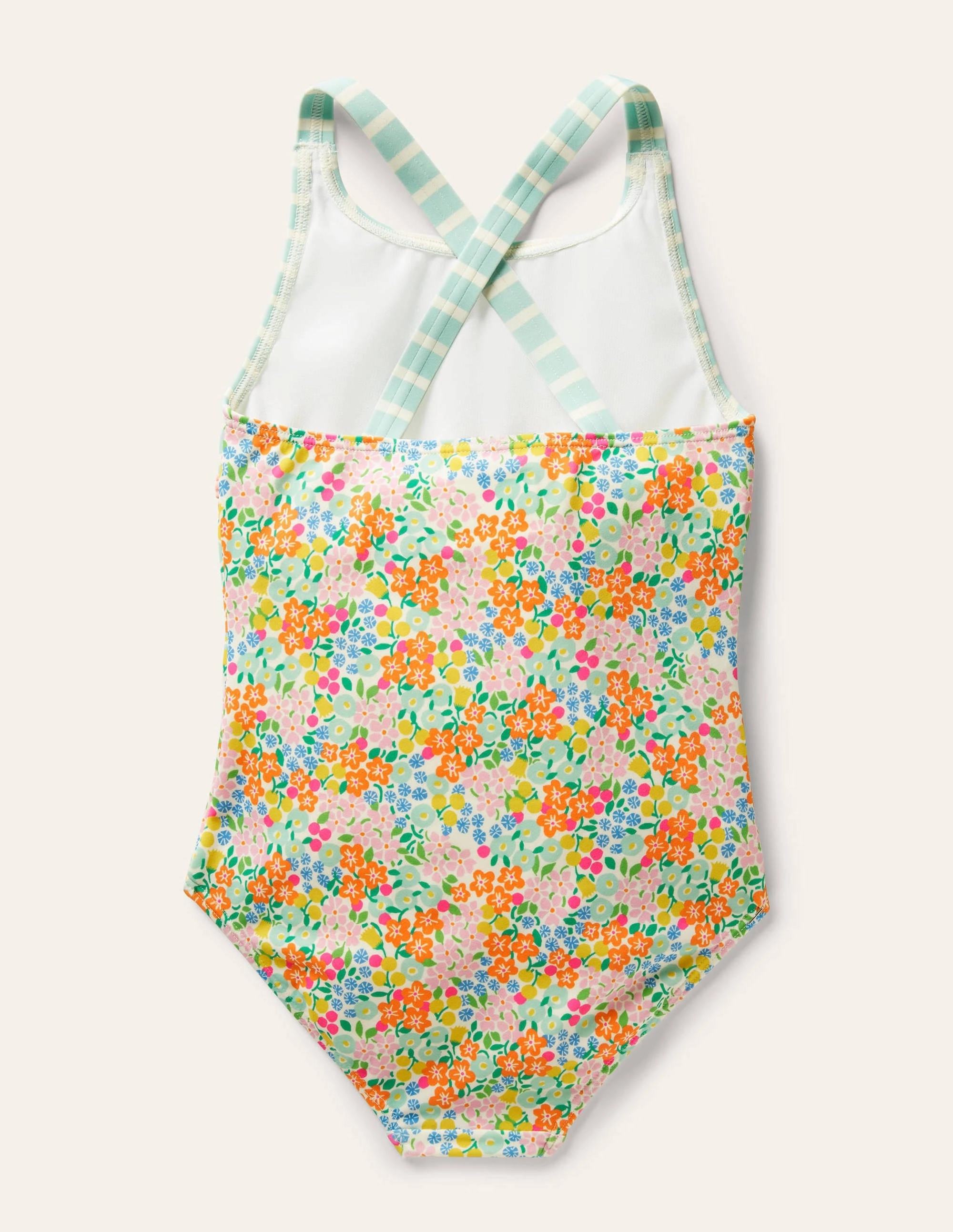Hotchpotch Cross-back Swimsuit-Multi Tropical Flowerbed