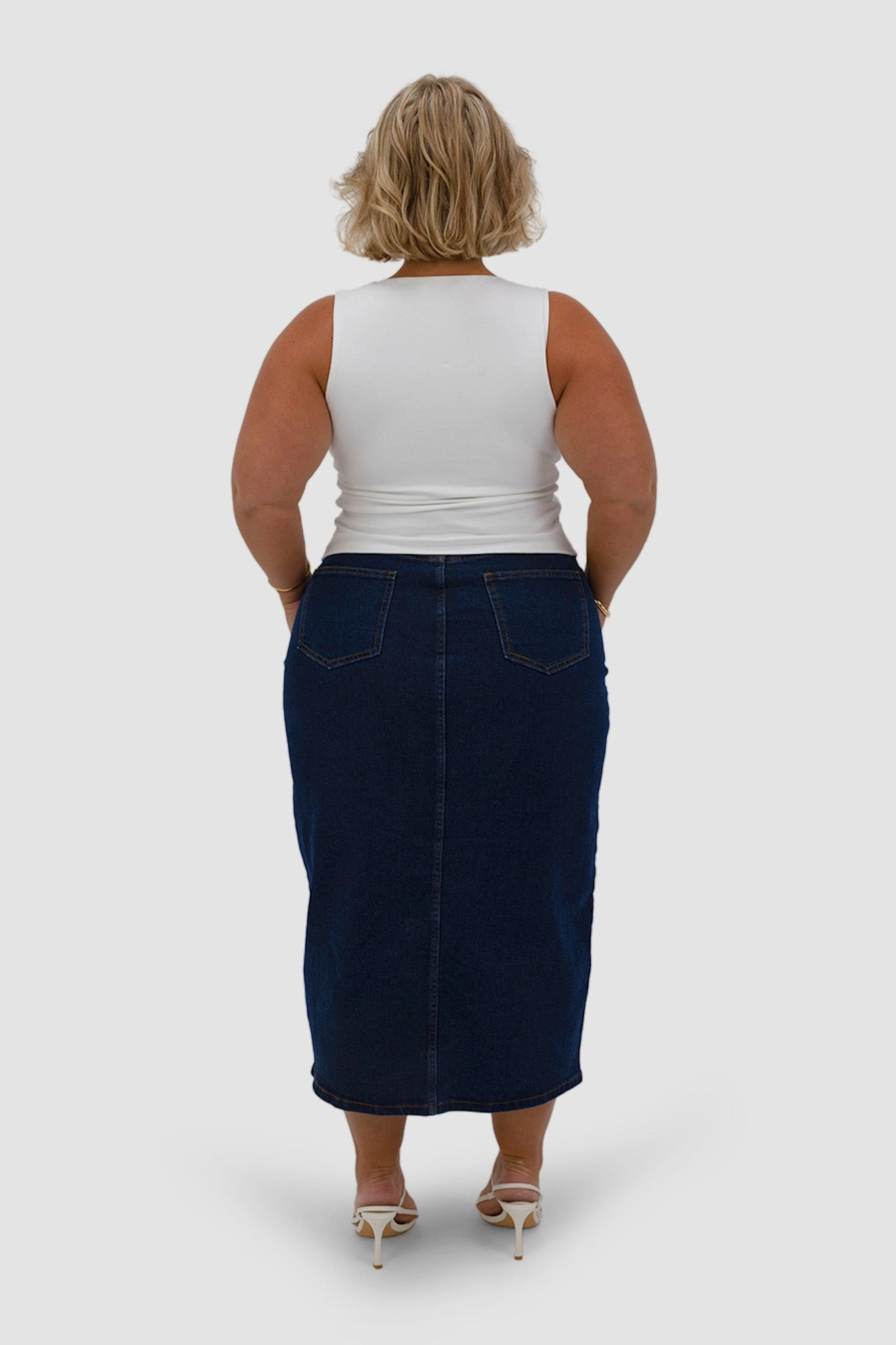 HUDSON MIDI SKIRT MIDNIGHT BLUE