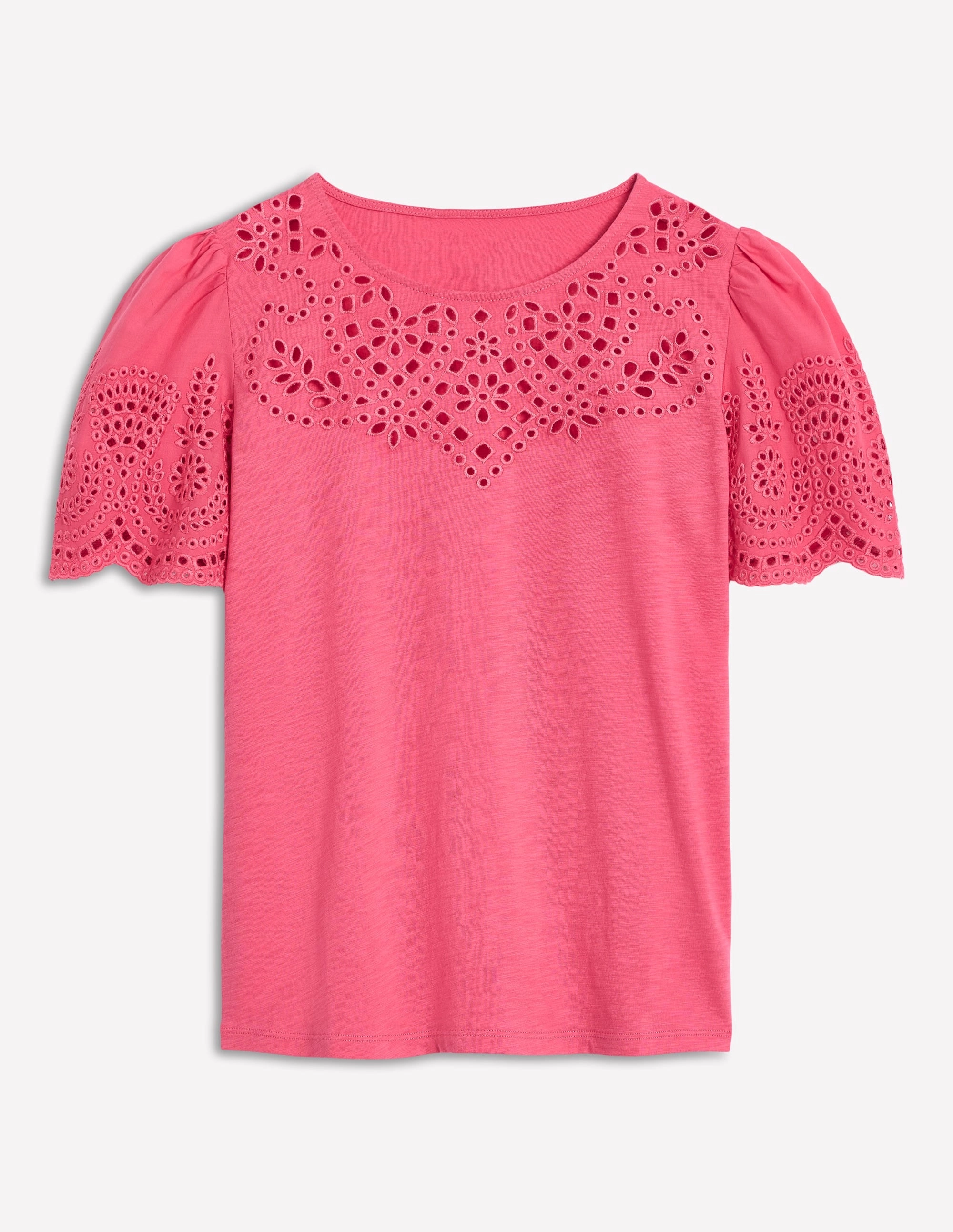 Isabel Broderie Top-Rose Pink