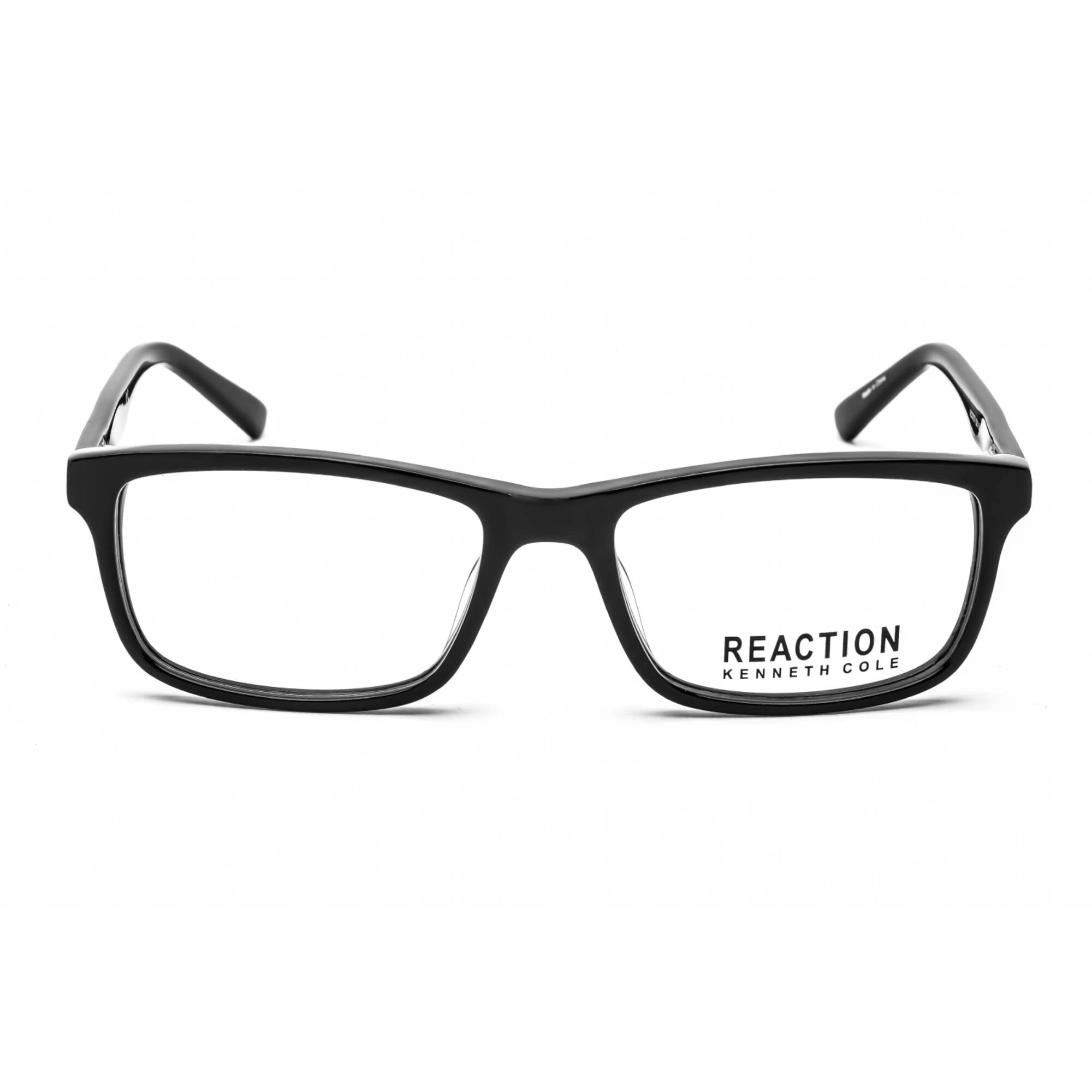 Kenneth Cole Reaction Men's Eyeglasses - Shiny Black Rectangular Frame | KC0787 001
