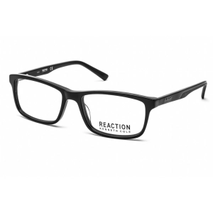 Kenneth Cole Reaction Men's Eyeglasses - Shiny Black Rectangular Frame | KC0787 001