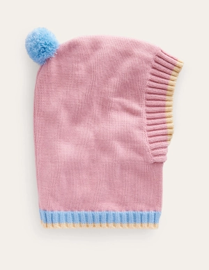 Knitted Hood-Almond Pink