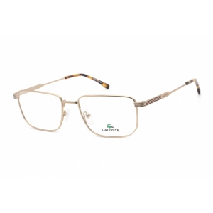 Lacoste Men's Eyeglasses - Full Rim Rectangular Matte Gold Metal Frame | L2277 710