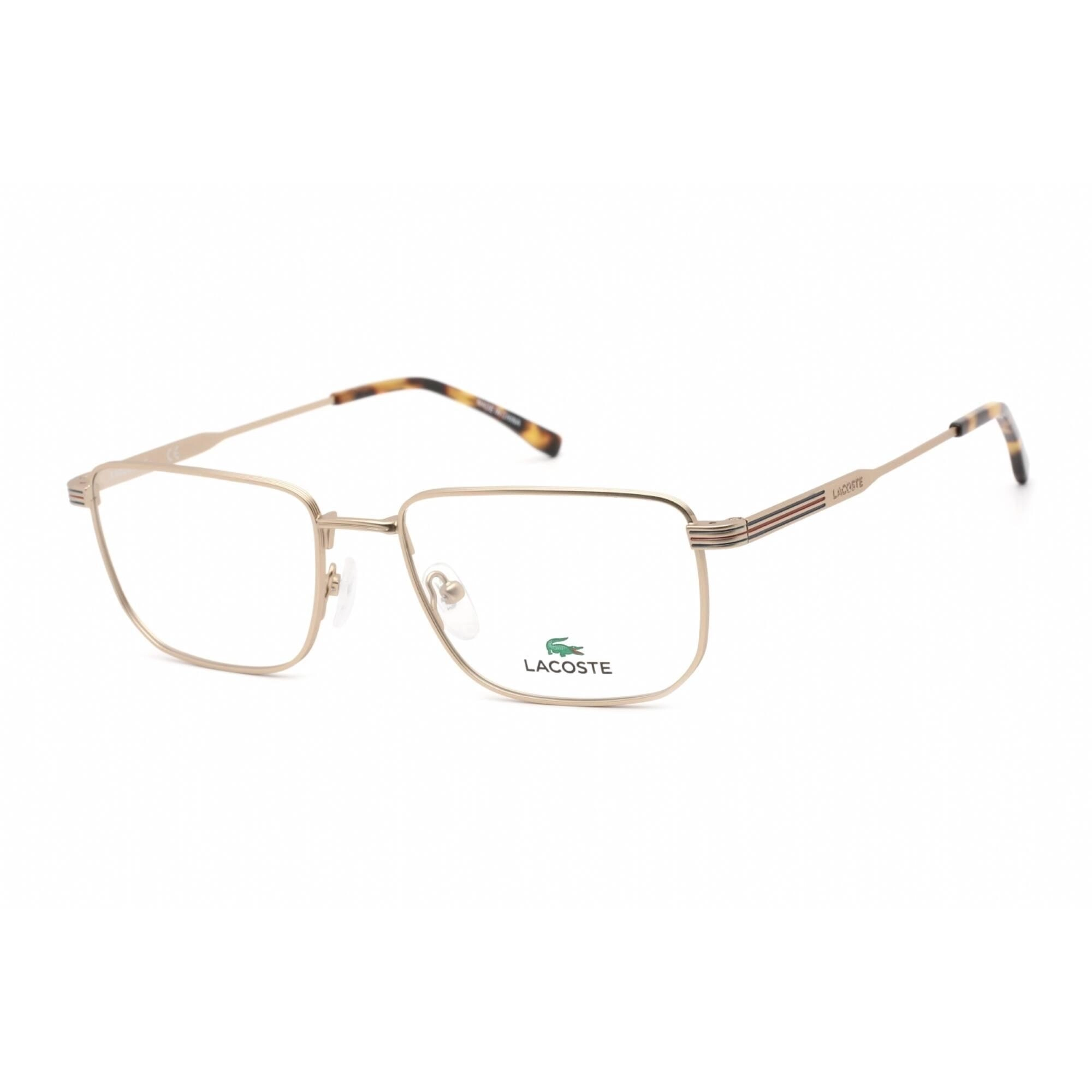 Lacoste Men's Eyeglasses - Full Rim Rectangular Matte Gold Metal Frame | L2277 710