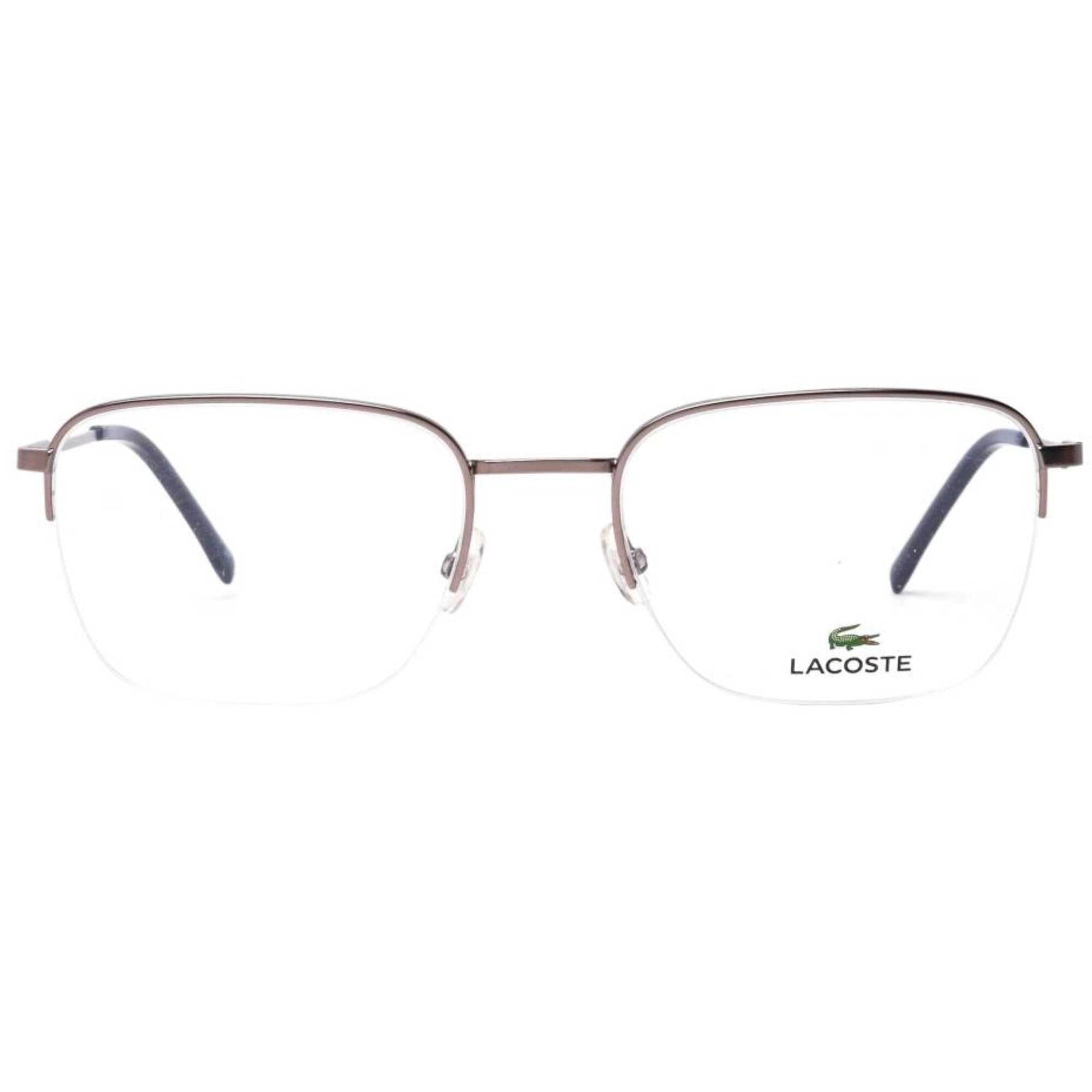 Lacoste Men's Eyeglasses - Matt Light Ruthenium/Blue Metal Frame | LACOSTE L2254 035