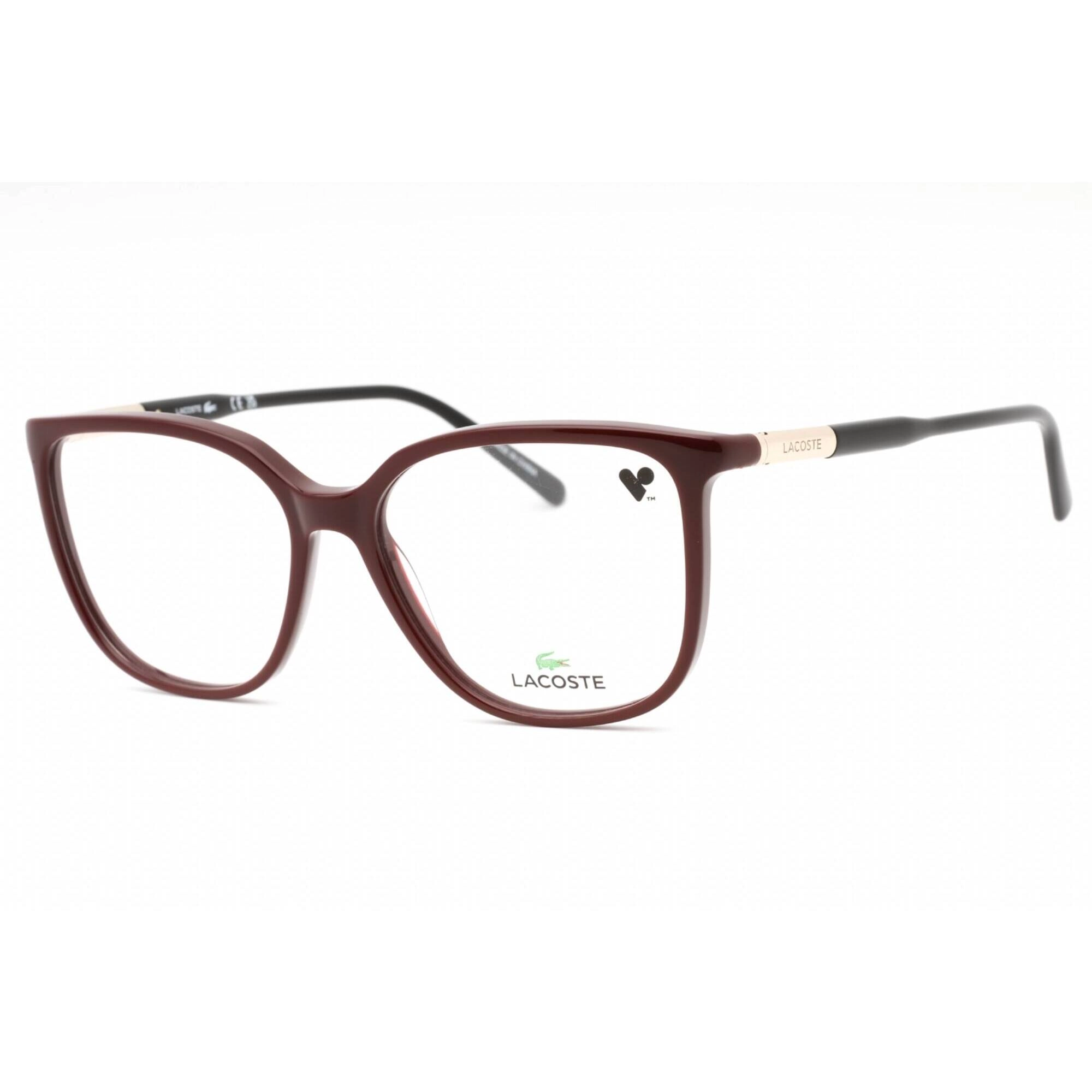 Lacoste Women's Eyeglasses - Burgundy Cat Eye Plastic Full Rim Frame | L2892 601