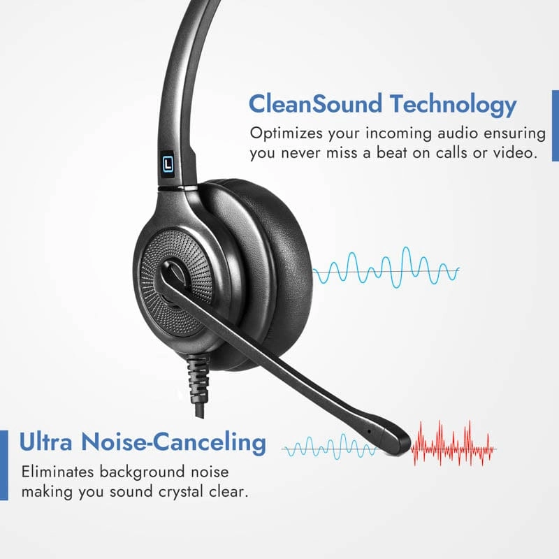 Leitner LH255XL Dual-Ear USB Headset