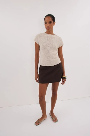 LEO CHALK KNIT TOP