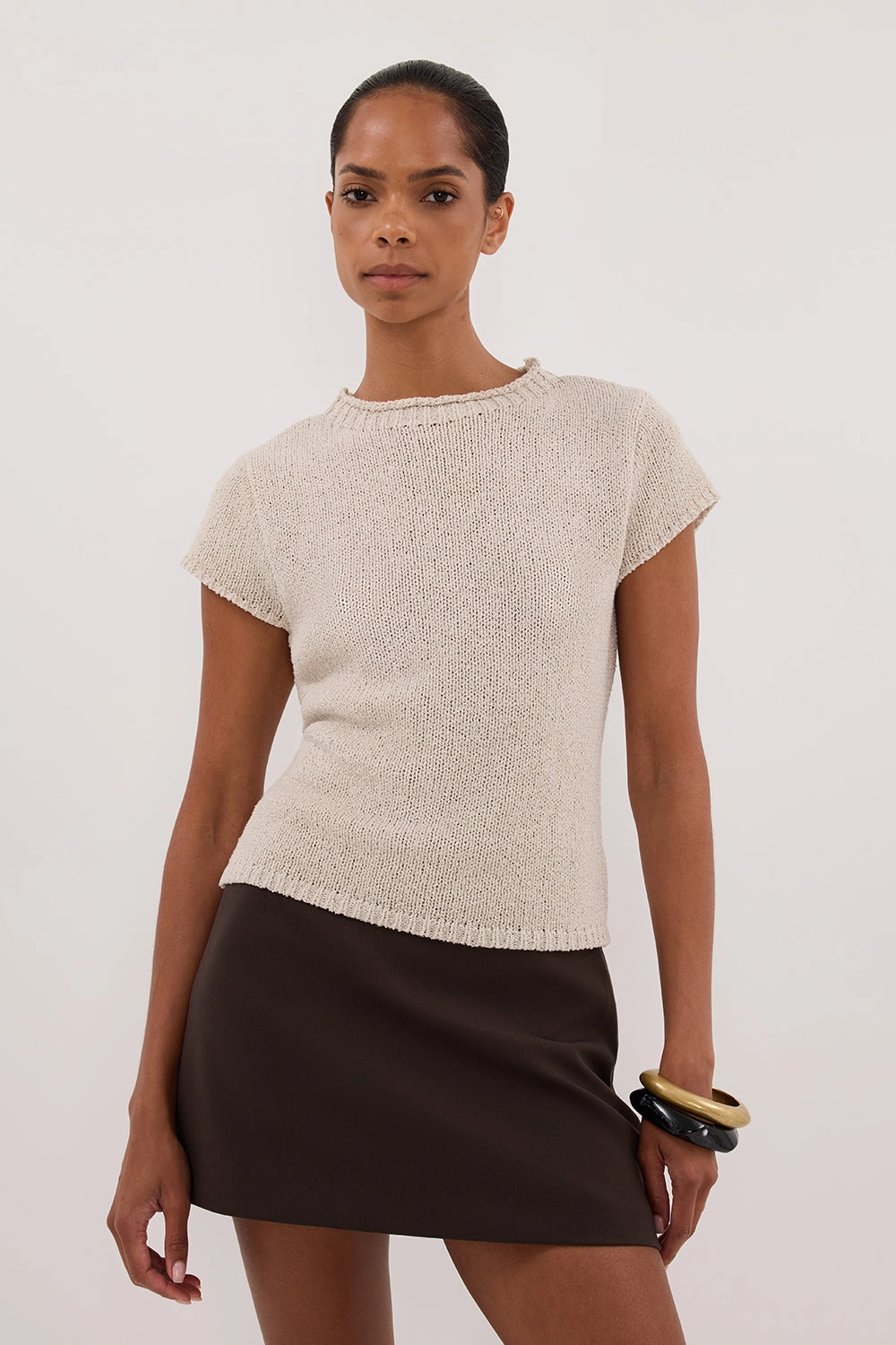 LEO CHALK KNIT TOP
