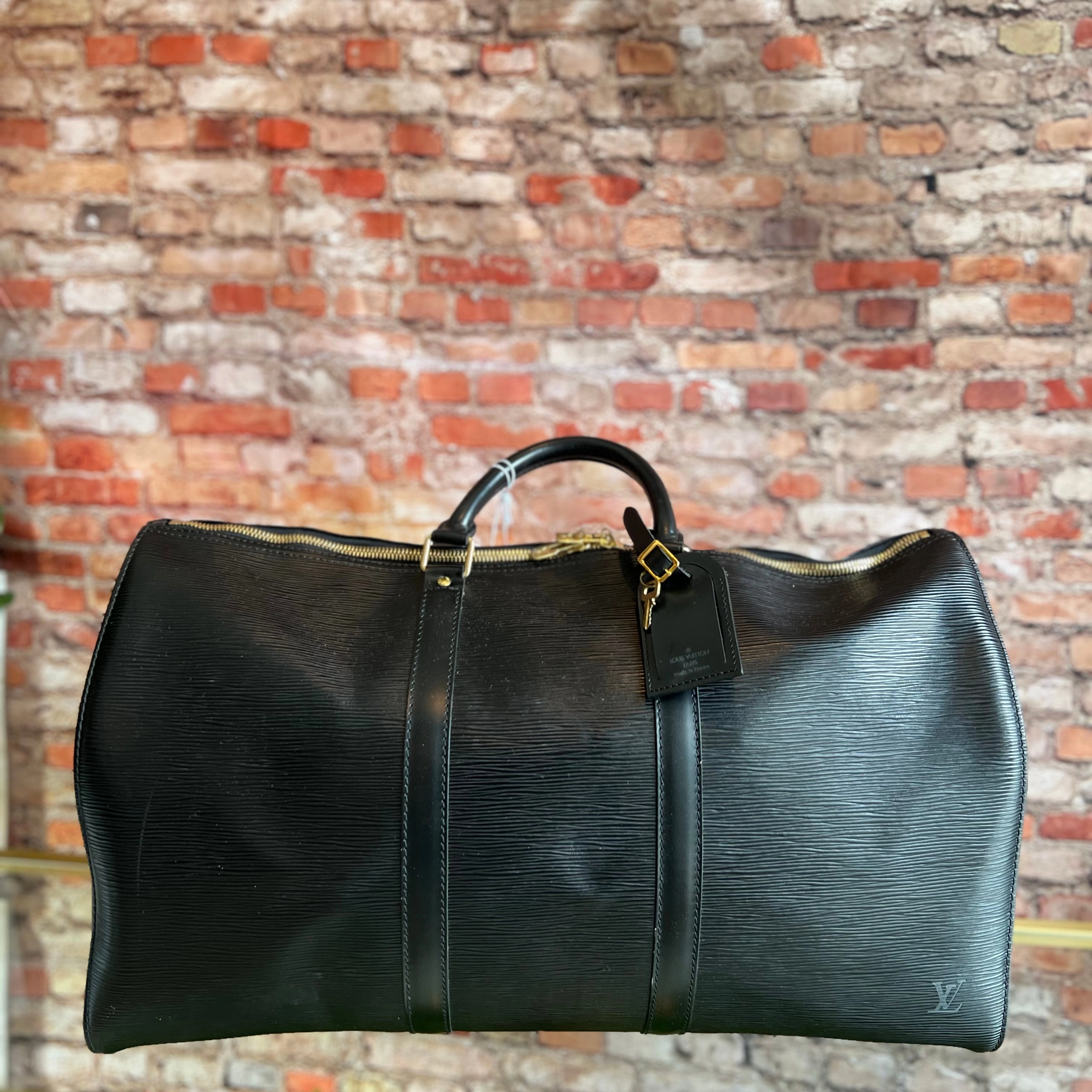 LOUIS VUITTON Epi Keepall 45 Black