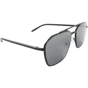 Michael Kors Men's Sunglasses - Shiny Black Pilot Frame Gunmetal Lens | 1124 10056G