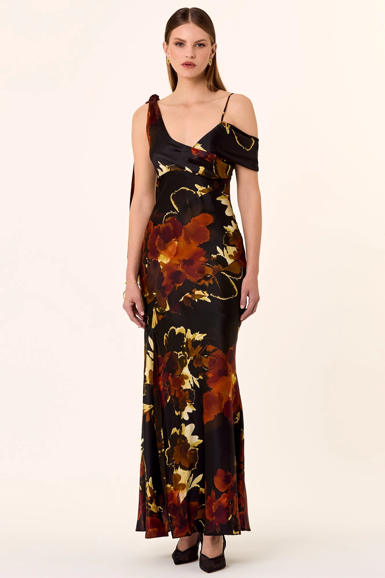 Mirabelle Dress - Blur Floral Black