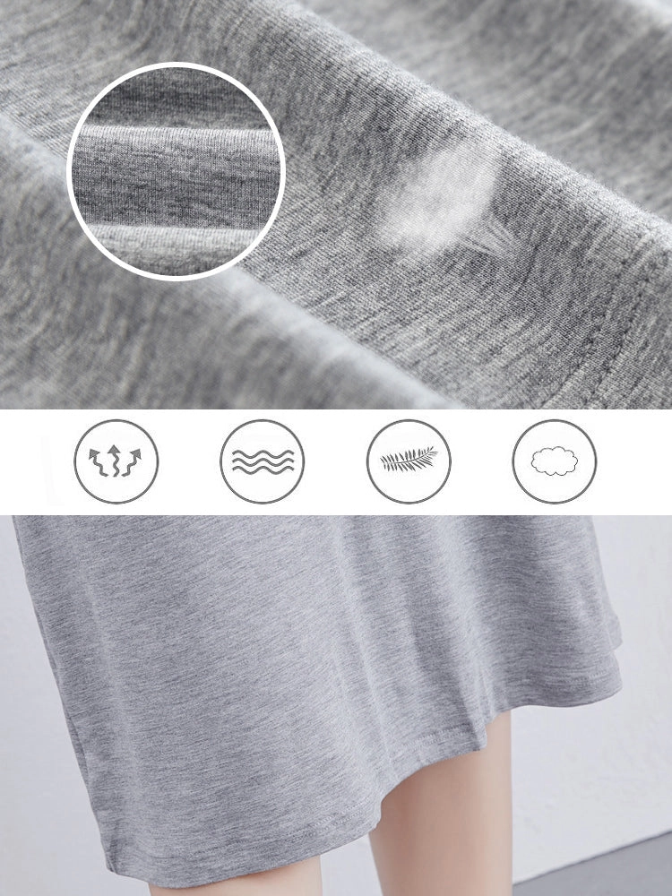 Modal Solid Sleepwear Soft Lounge Slip Dress