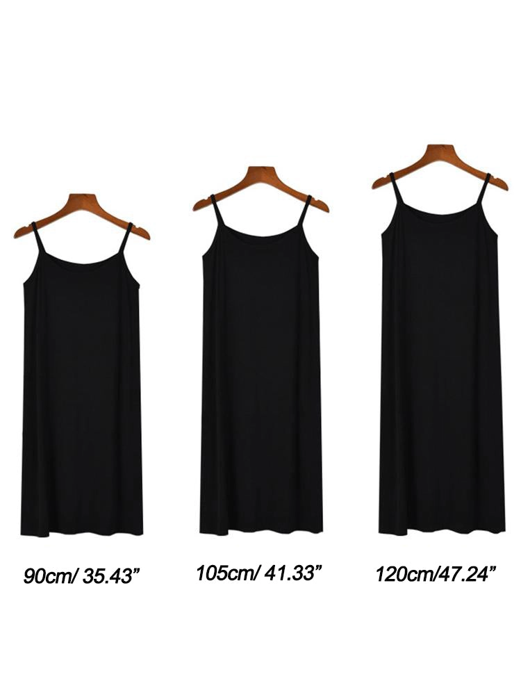 Modal Solid Sleepwear Soft Lounge Slip Dress
