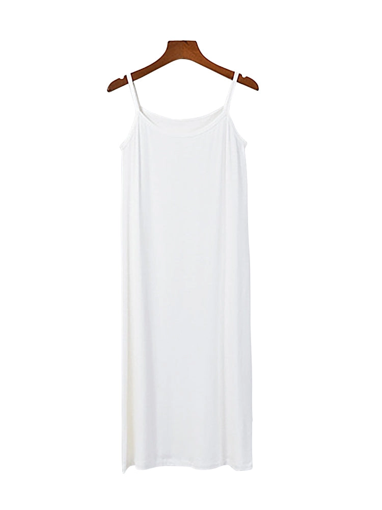 Modal Solid Sleepwear Soft Lounge Slip Dress