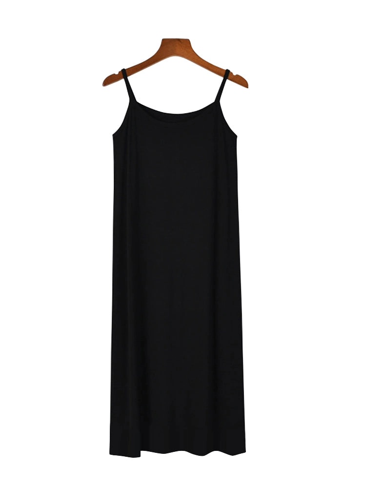 Modal Solid Sleepwear Soft Lounge Slip Dress