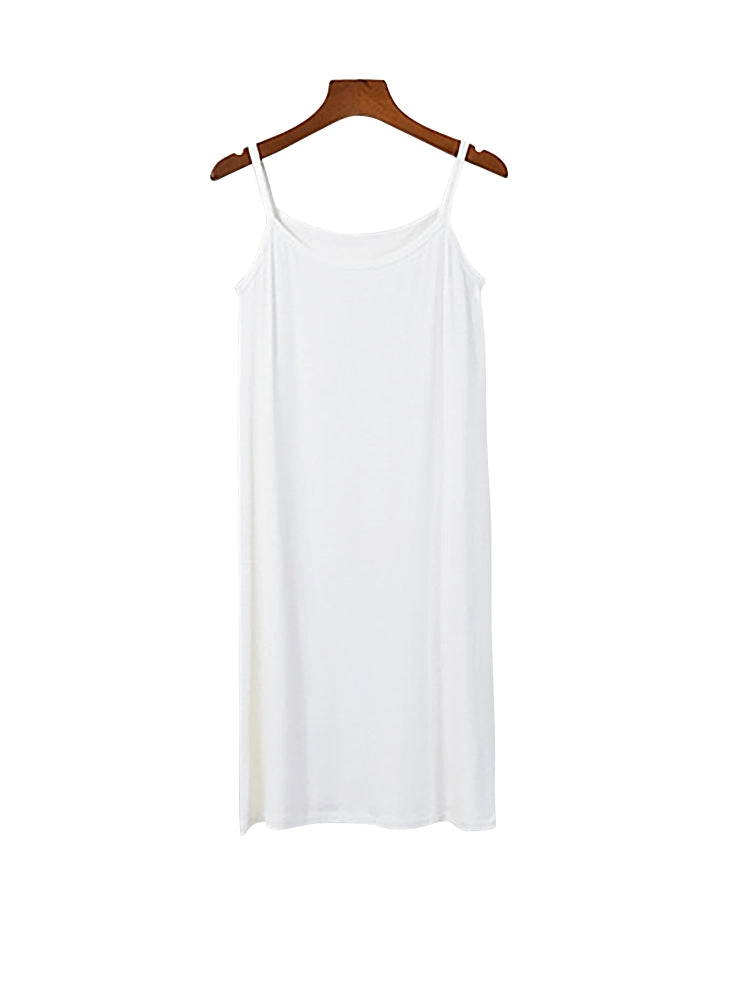 Modal Solid Sleepwear Soft Lounge Slip Dress
