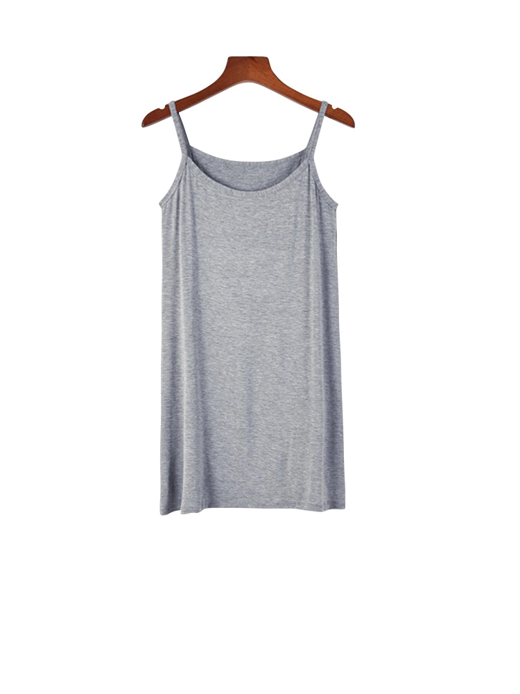 Modal Solid Sleepwear Soft Lounge Slip Dress