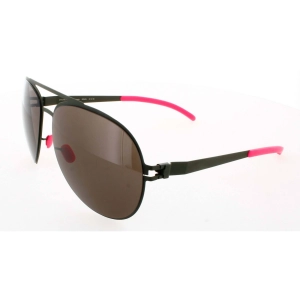 Mykita Unisex Sunglasses - Olive Full Rim Metal Frame Brown Lens | COLLAB-ERWIN-OLIVE