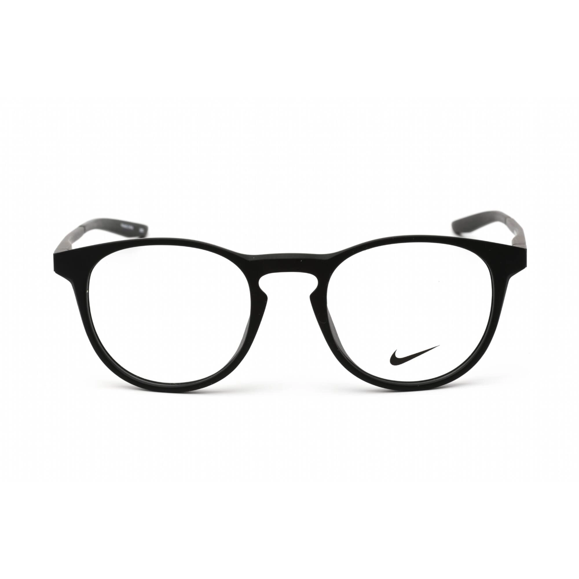 Nike Men's Eyeglasses - Clear Lens Black Plastic Round Shape Frame | Nike 7285 001
