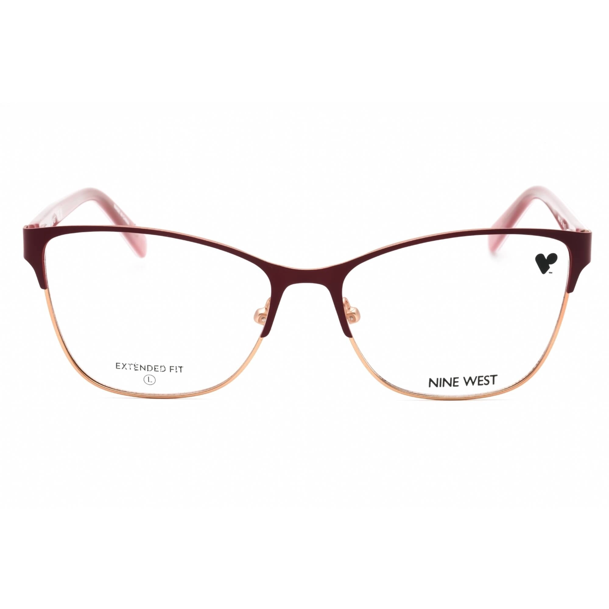 Nine West Women's Eyeglasses - Burgundy Metal Cat Eye Full Rim Frame | NW8015 602