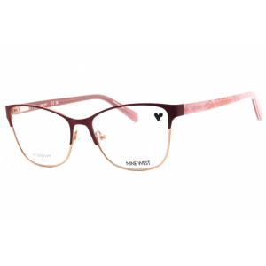 Nine West Women's Eyeglasses - Burgundy Metal Cat Eye Full Rim Frame | NW8015 602