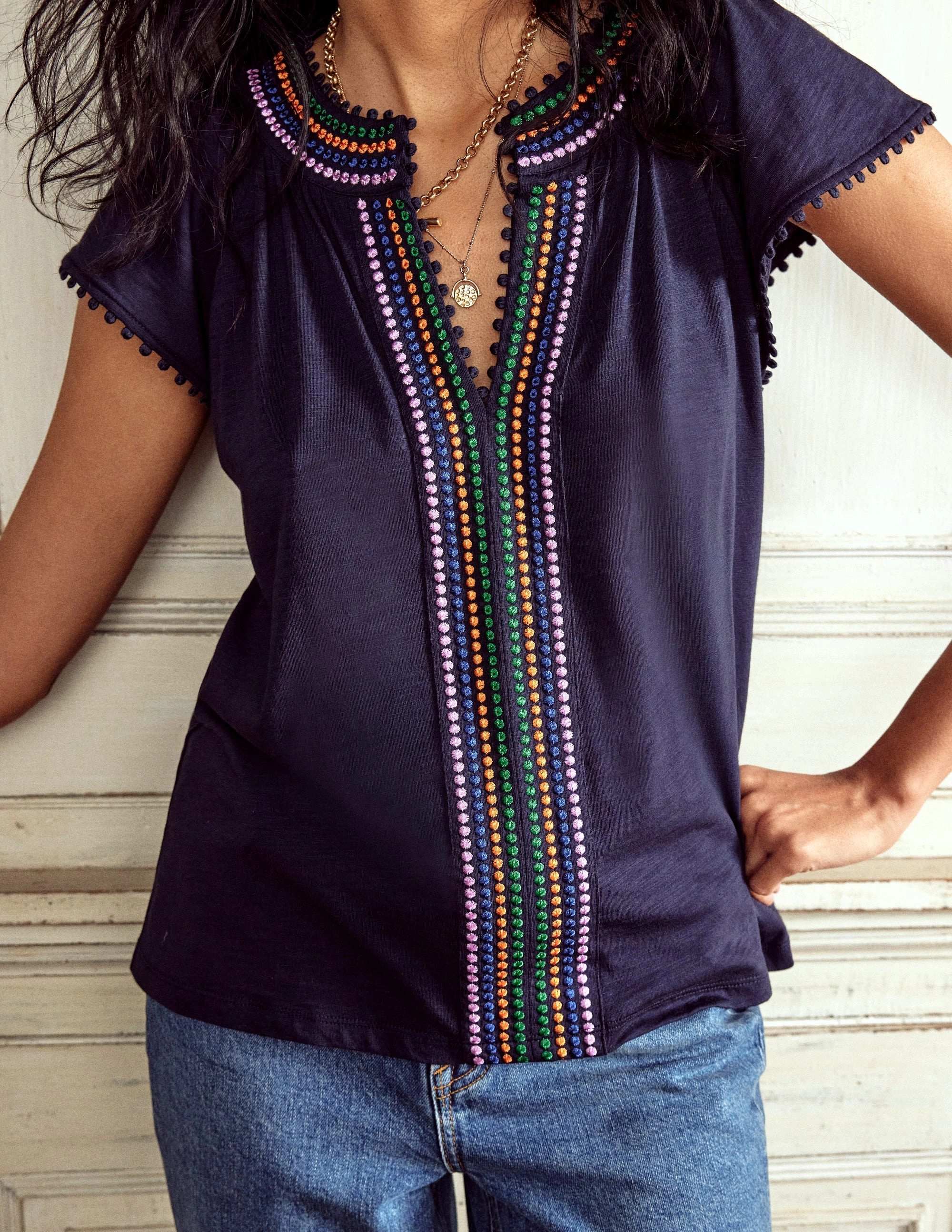 Pom Yoke Top-Navy