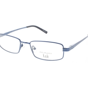 Primary Kid's Eyeglasses - Demo Lens Metal Rectangular Full Rim Frame | Pk110 Blue