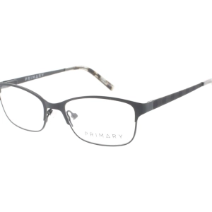Primary Kid's Eyeglasses - Demo Lens Metal Rectangular Full Rim Frame | Pk128 Black