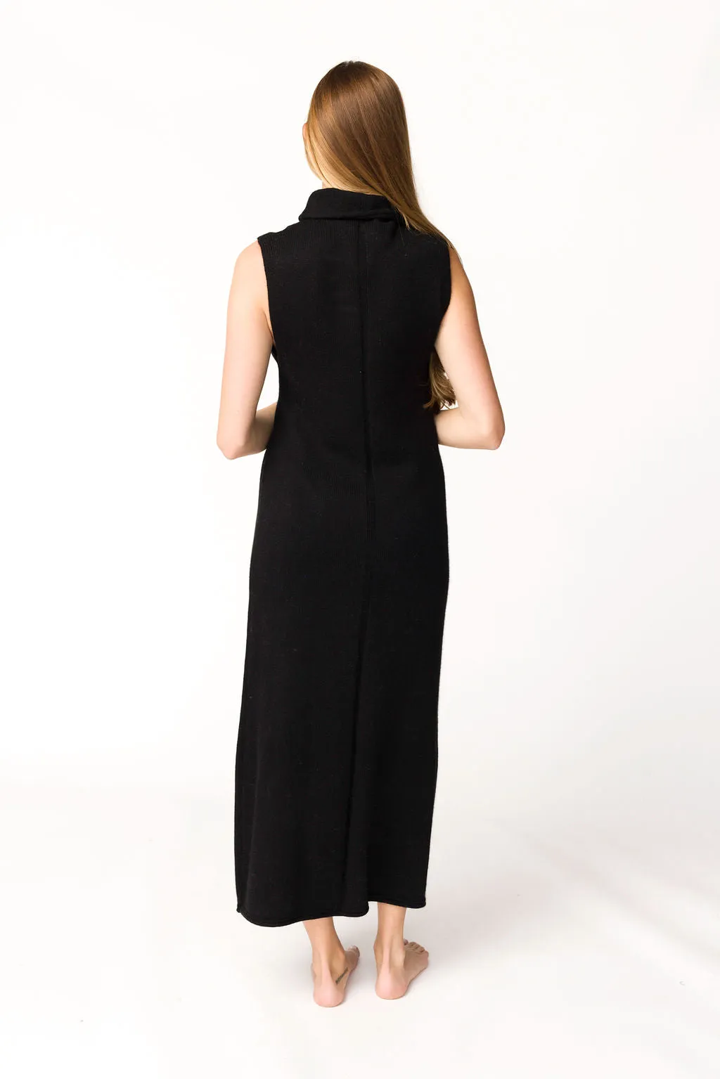 Quinn Turtleneck Maxi Dress in Black