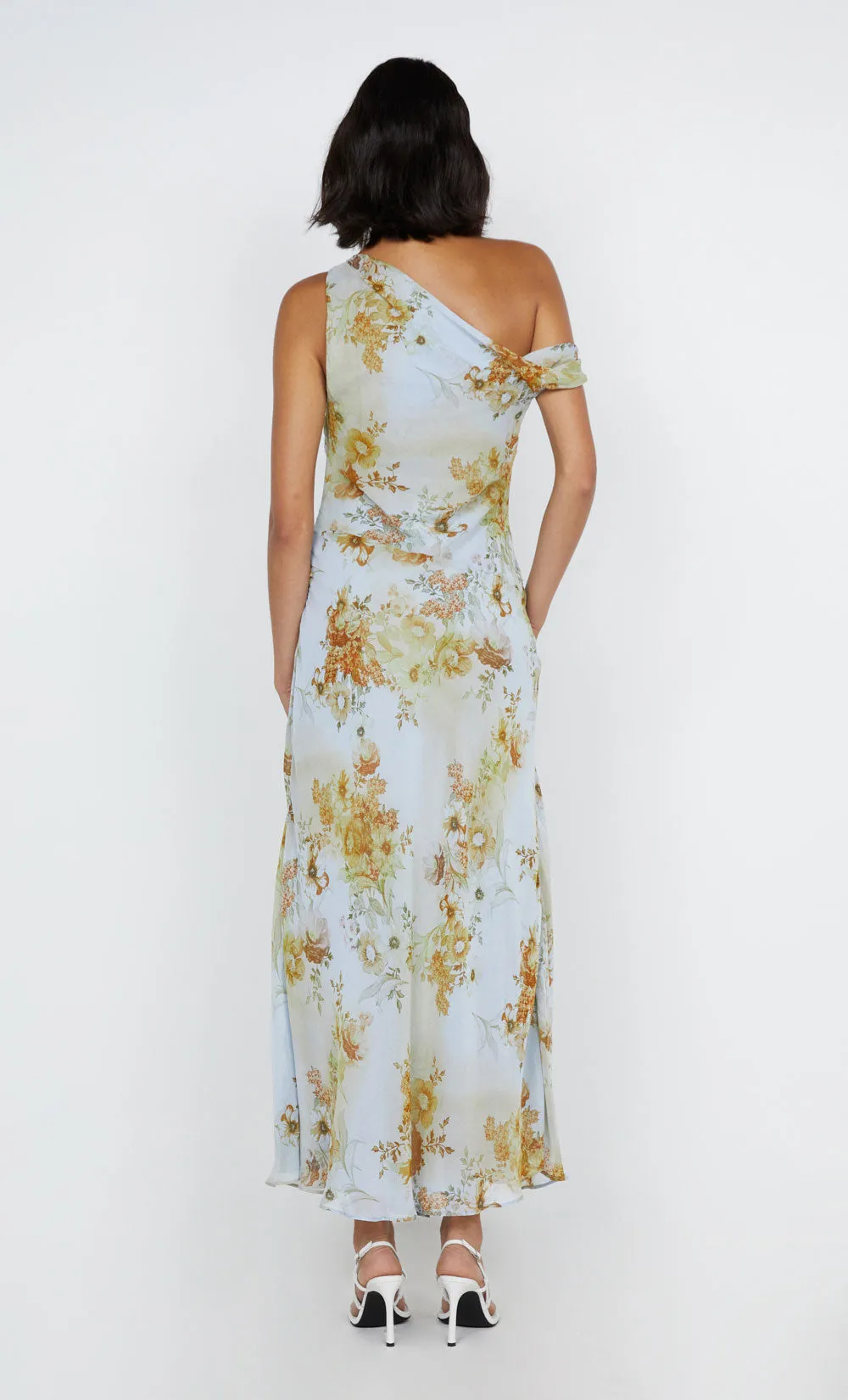 RAHNI ASYM DRESS - ANTIQUE DENIM FLORAL