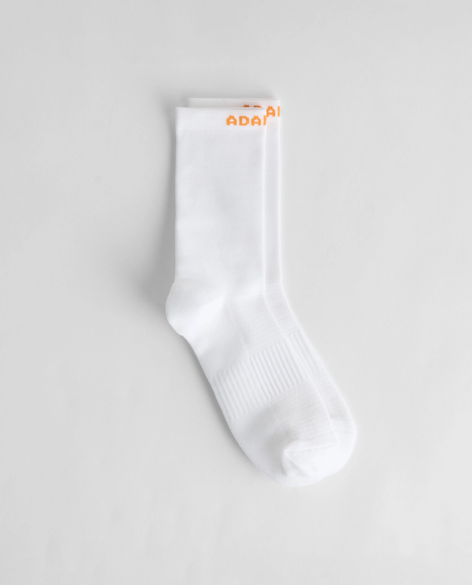 Running Sock - White/Mango Orange