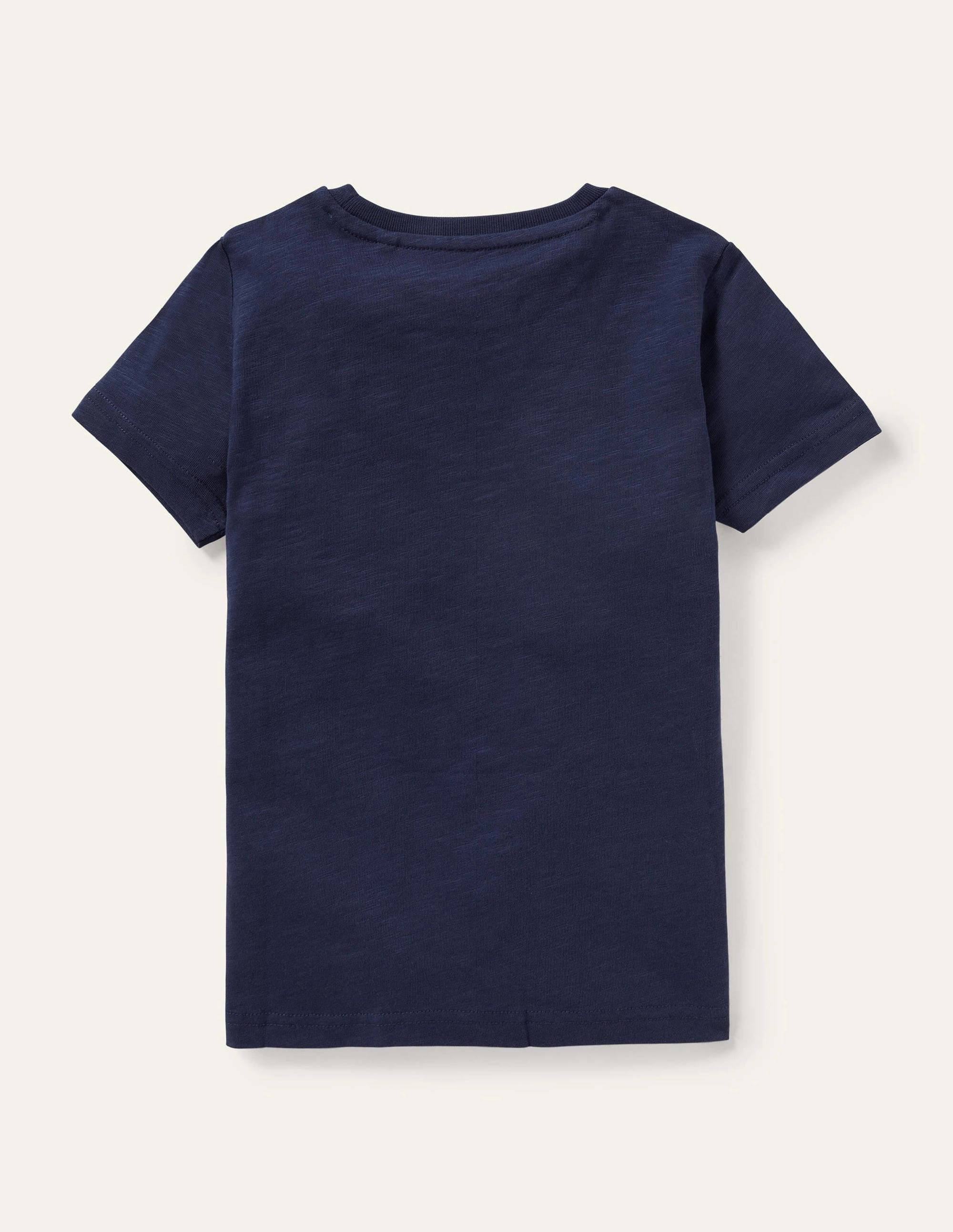 Slub Washed T-shirt-Navy Blue