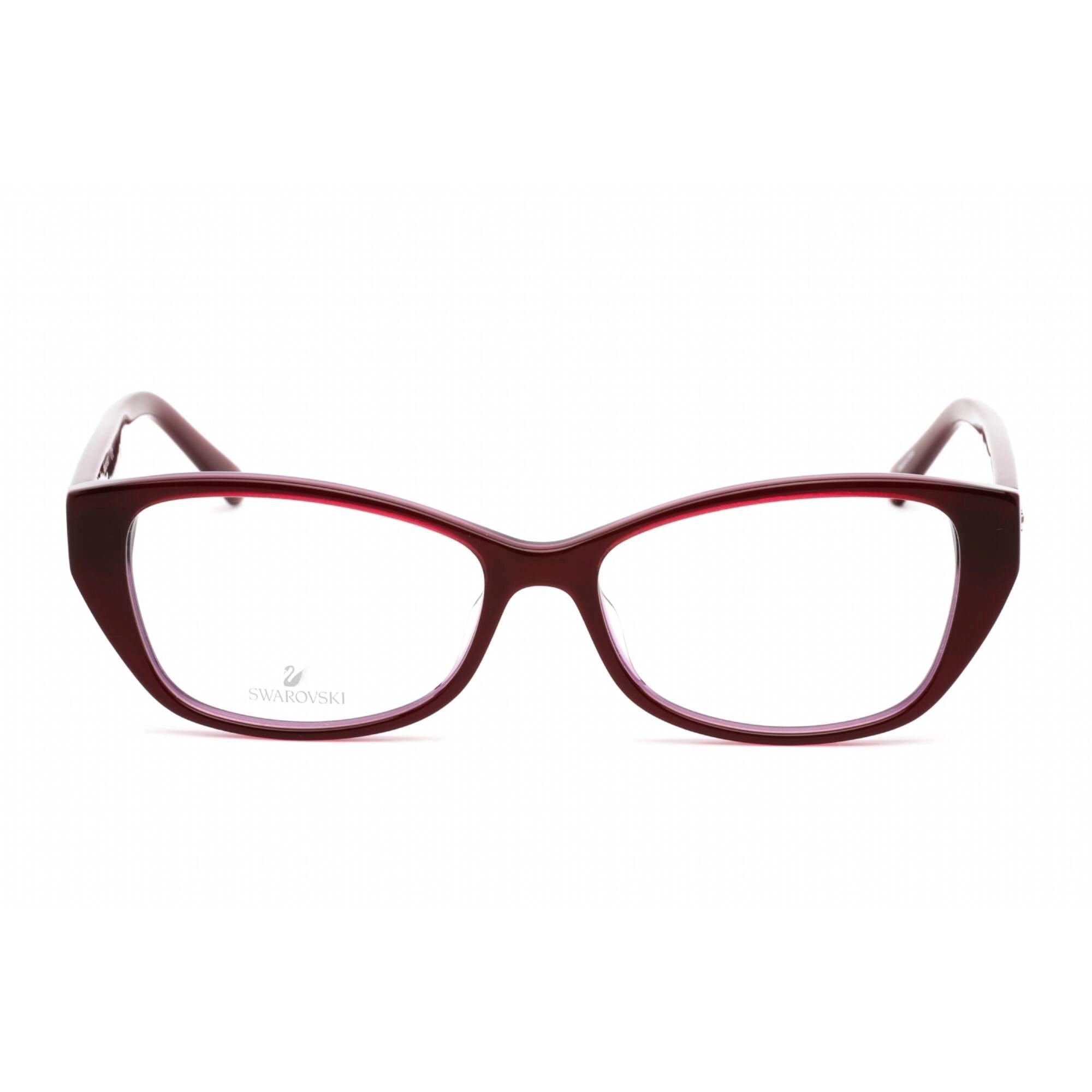 Swarovski Unisex Eyeglasses - Butterfly Shape Shiny Violet Plastic Frame | SK5391 081