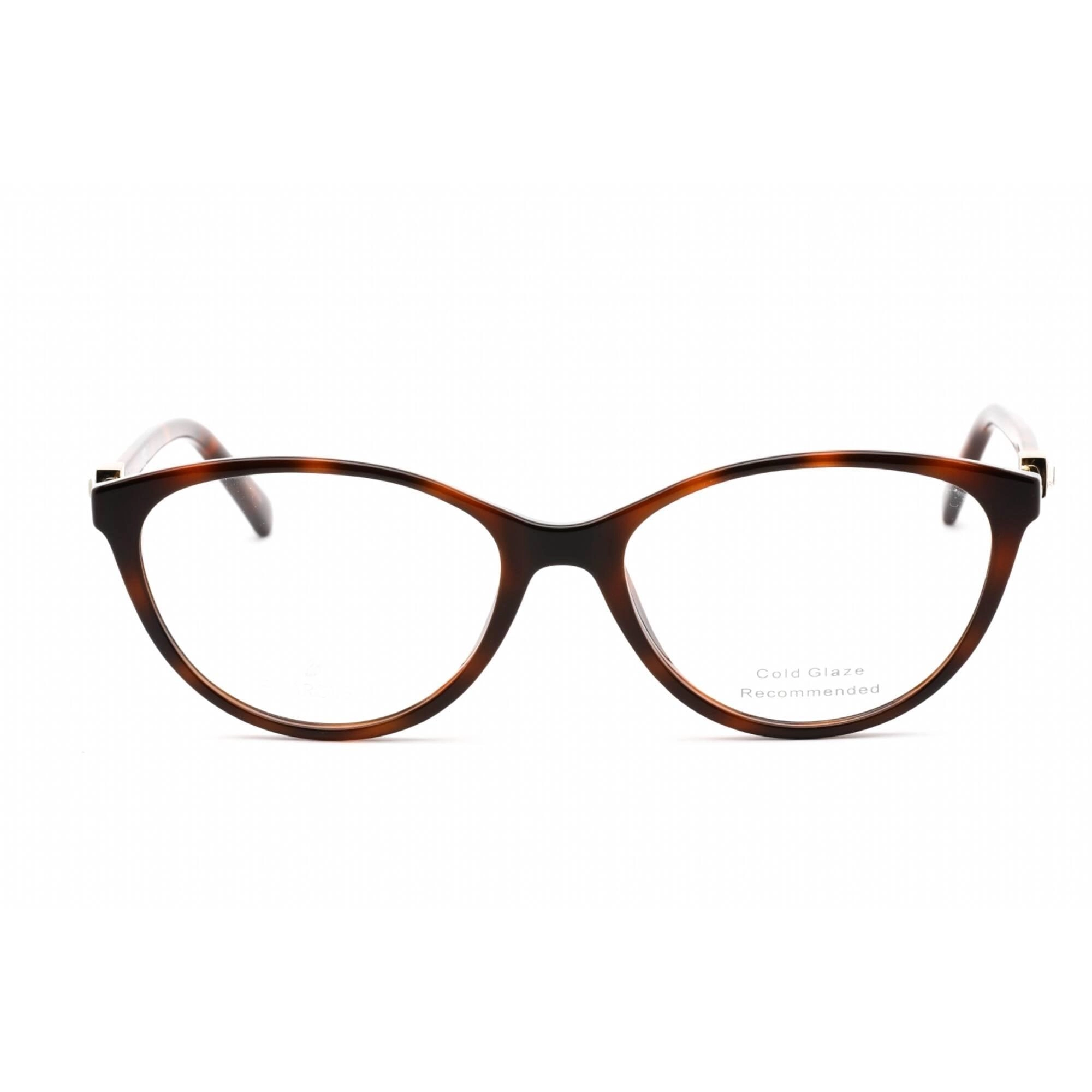 Swarovski Women's Eyeglasses - Full Rim Cat Eye Dark Havana Plastic Frame | SK5415 052