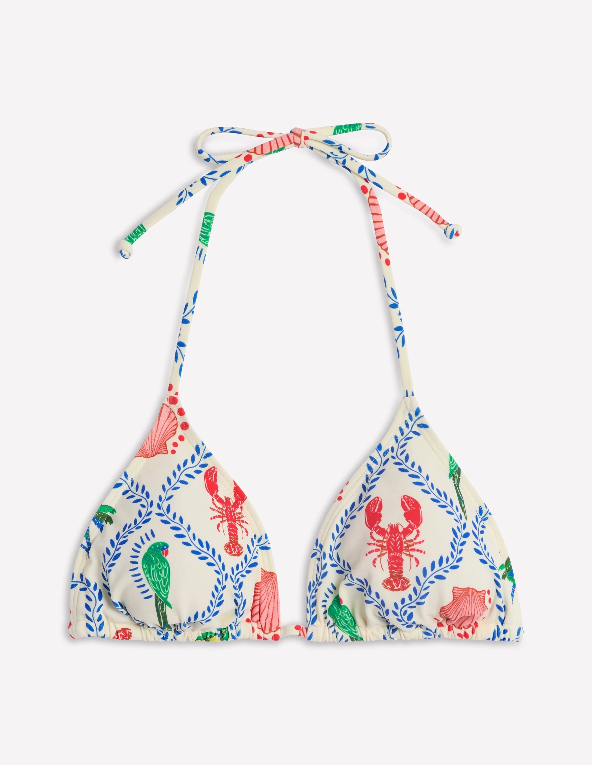 Symi String Bikini Top-Ivory. Tropical Bonanza Vine