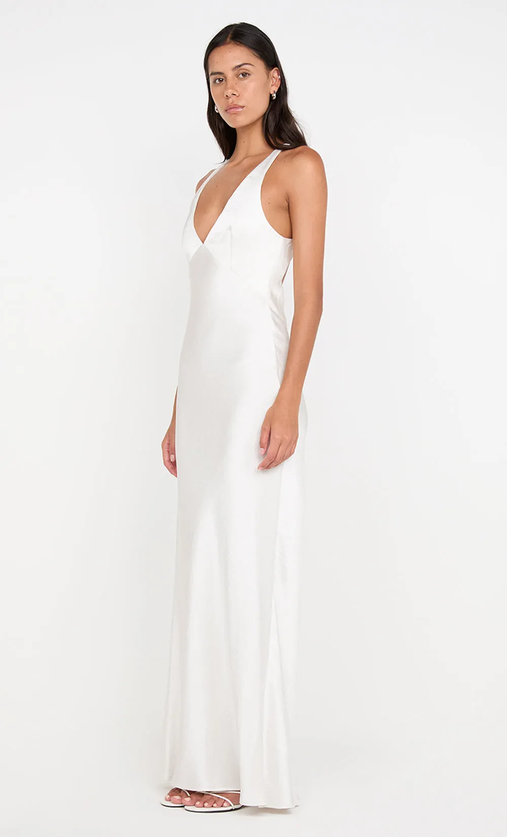 THE DREAMER V NECK DRESS - IVORY
