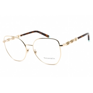 Tiffany Women's Eyeglasses - Clear Lens Pale Gold Metal Cat Eye Frame | 0TF1147 6021