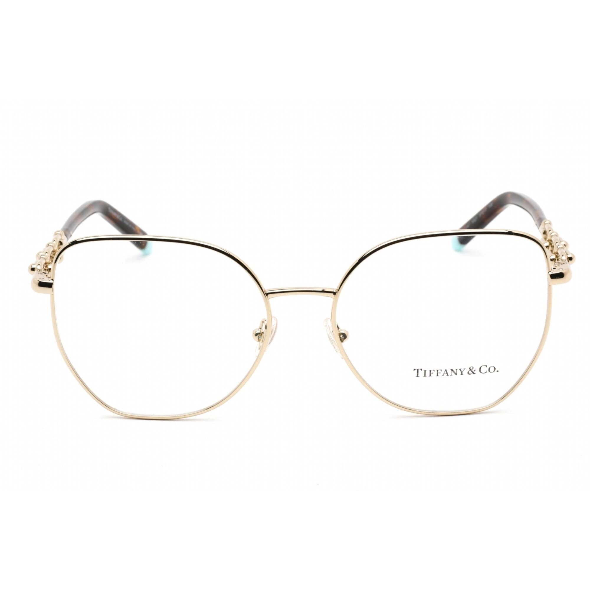 Tiffany Women's Eyeglasses - Clear Lens Pale Gold Metal Cat Eye Frame | 0TF1147 6021