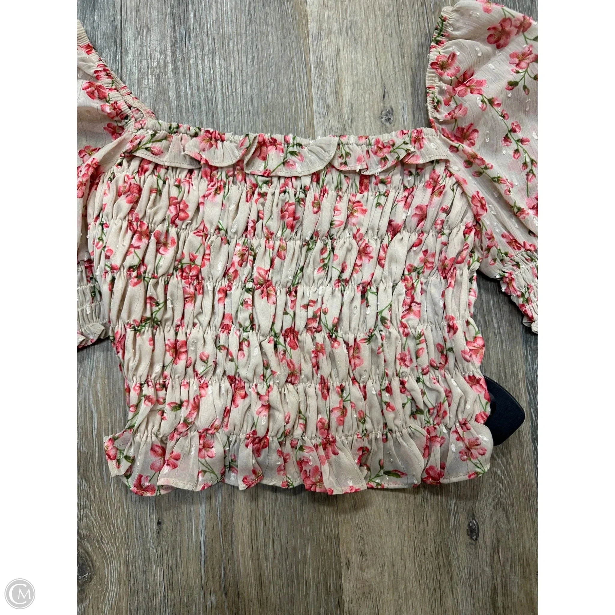 Top Short Sleeve By Happy Girls In Floral Print, Size: 2