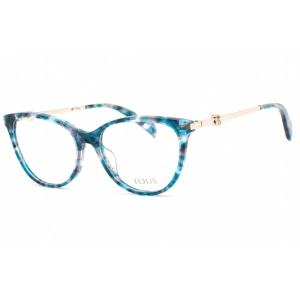 Tous Women's Eyeglasses - Full Rim Pattern Blue Plastic Cat Eye Frame | VTOA98 0VC5