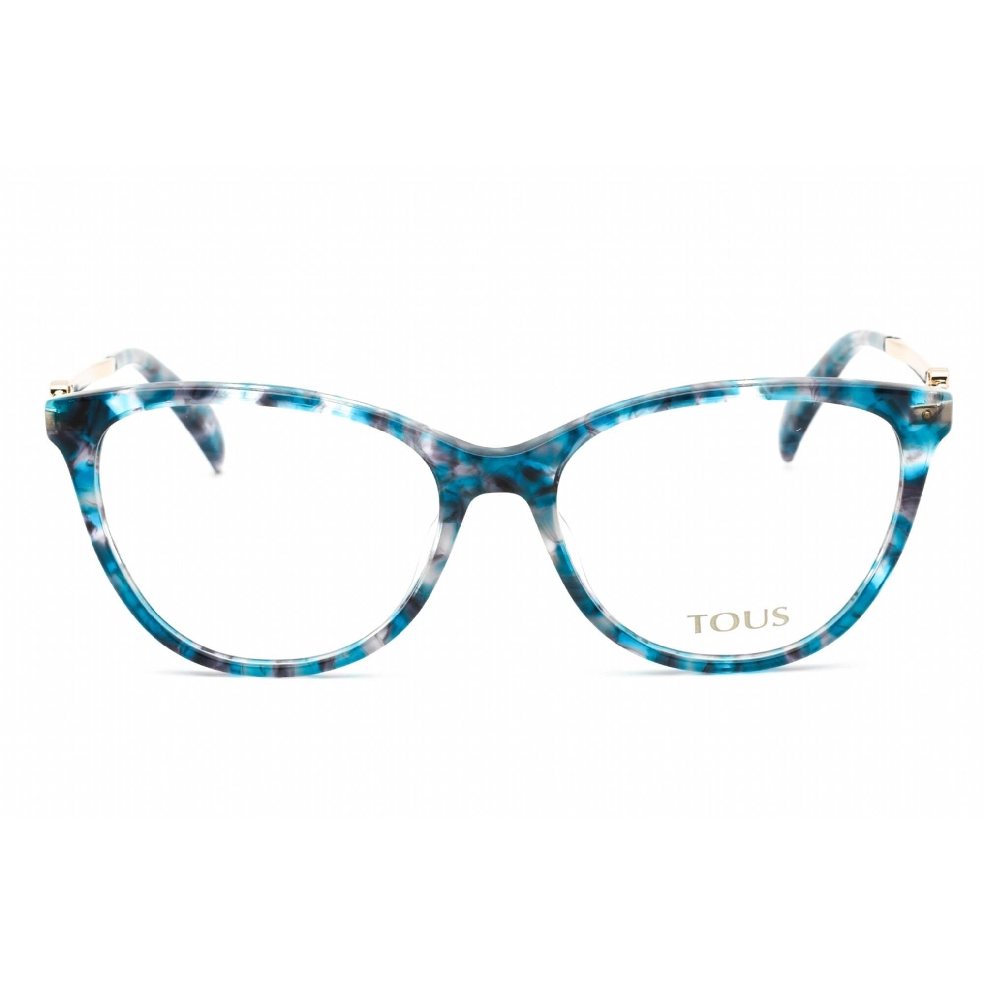 Tous Women's Eyeglasses - Full Rim Pattern Blue Plastic Cat Eye Frame | VTOA98 0VC5