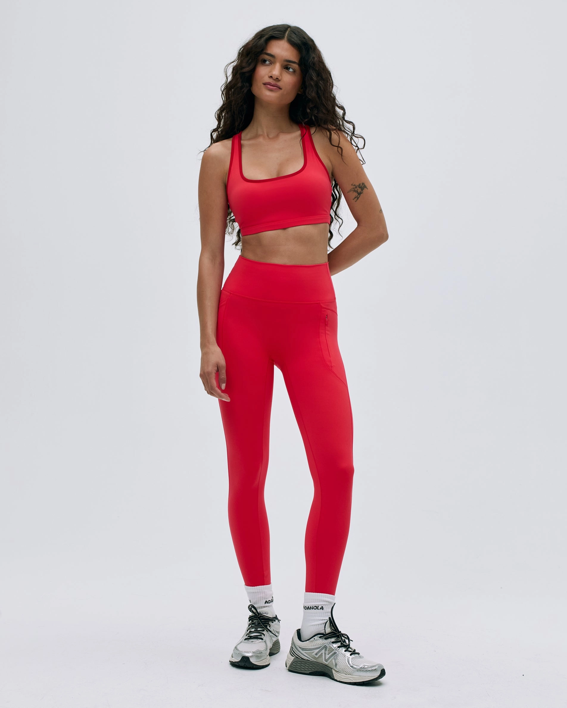 Ultimate Racer Back Piping Bra - Apple Red