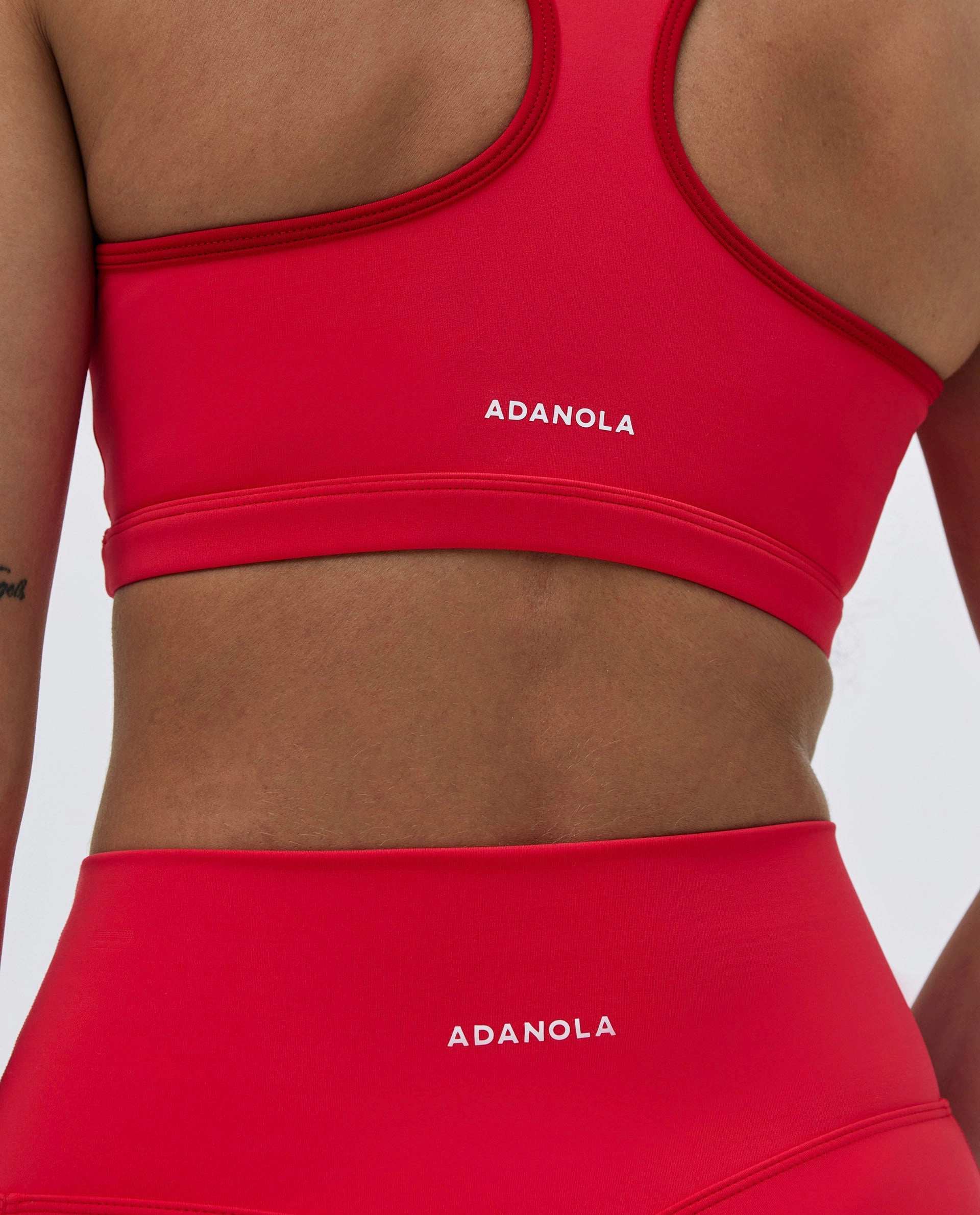 Ultimate Racer Back Piping Bra - Apple Red