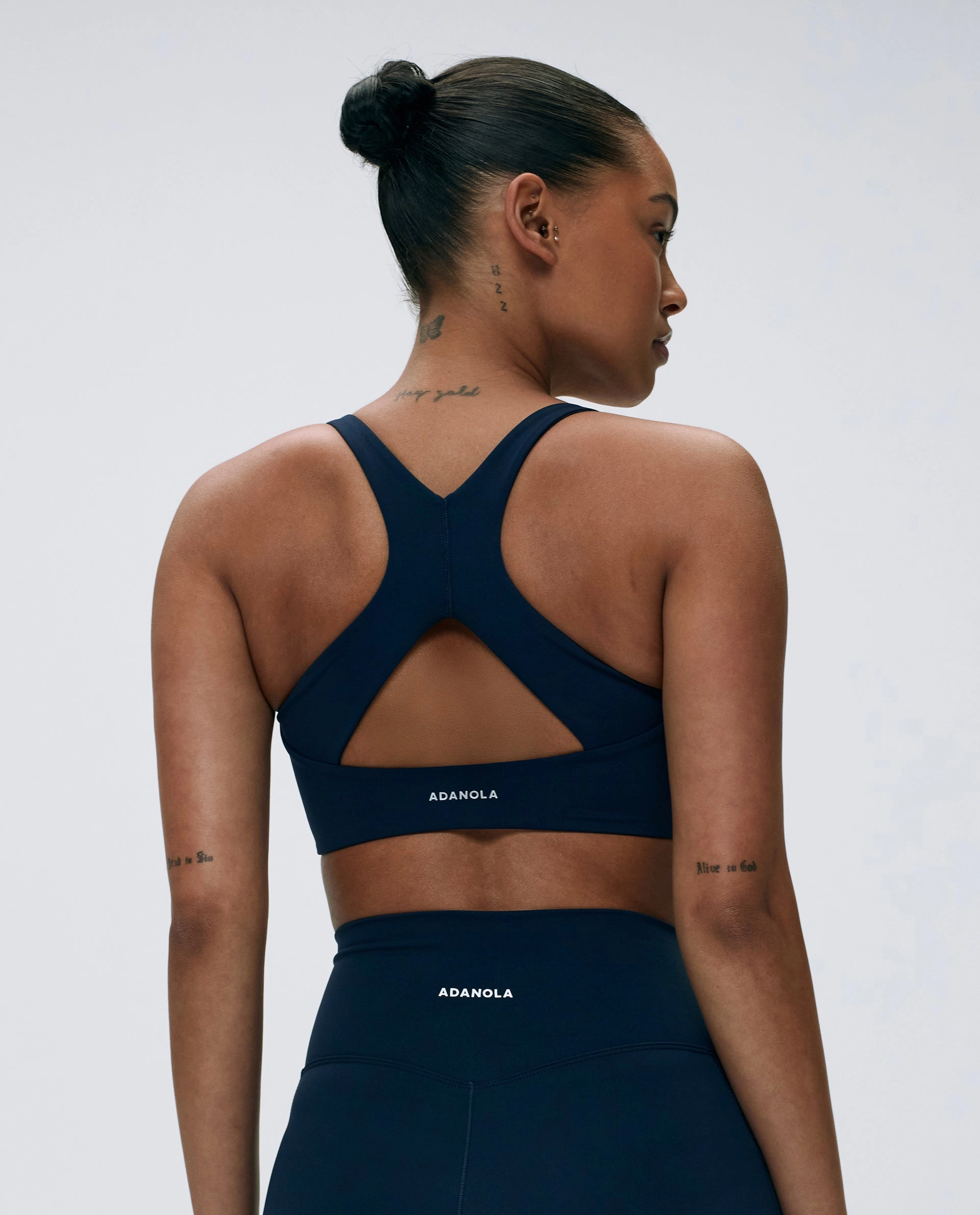 Ultimate Racer Cut Out Bra - Navy Blue